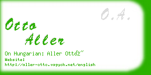 otto aller business card